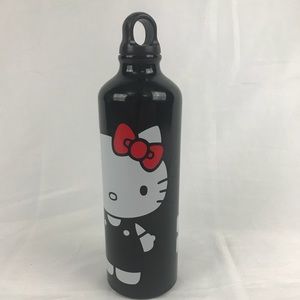 Vintage HK black white and red thermos